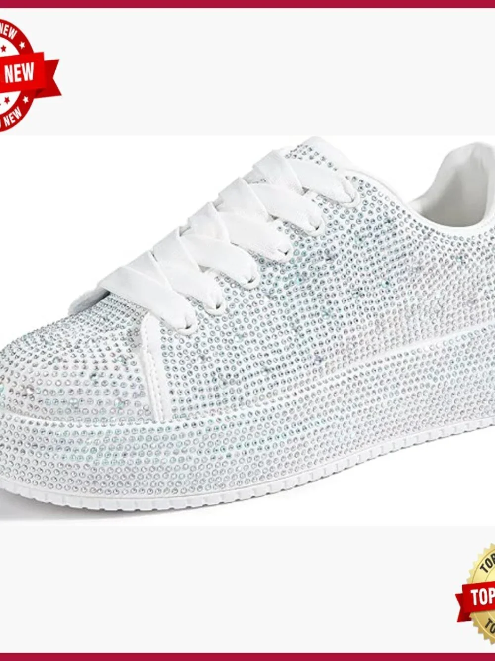 Rhinestone Platform Sneakers Wedding Party Shoes Sparkly Glitter